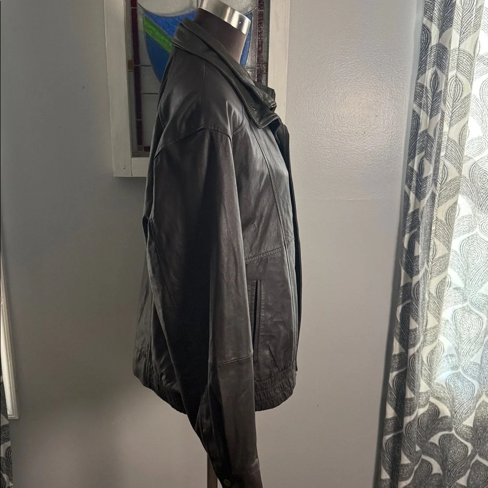 Scully 2 Toned Leather Bomber Jacket SZ Large